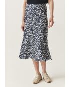 Gonna Satini blu marino