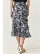 Gonna Satini blu marino