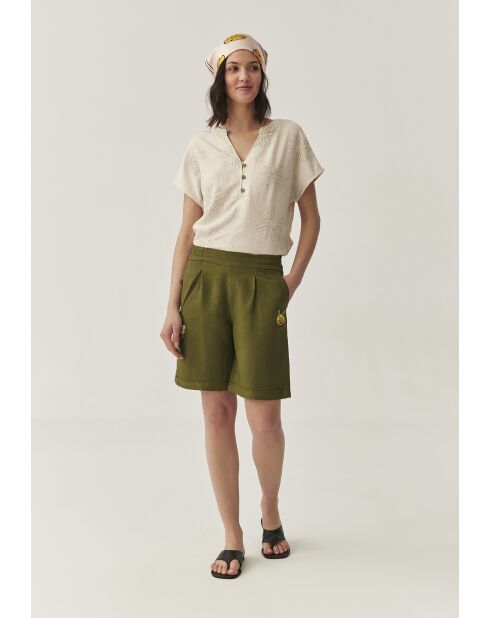 Shorts Riko in tessuto kaki