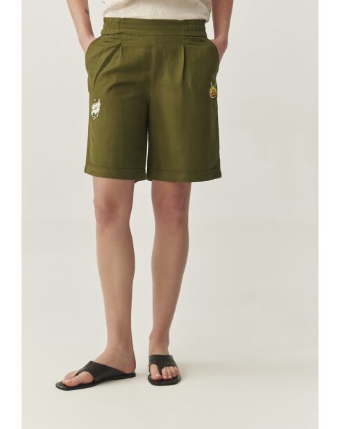 Shorts Riko in tessuto kaki