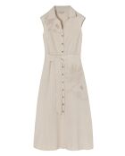 Ronna 1 beige gemêleerde jurk