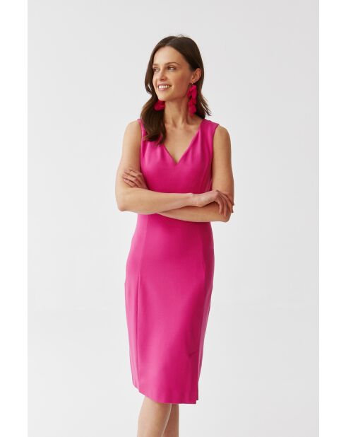 Haga fuchsia gebreide jurk