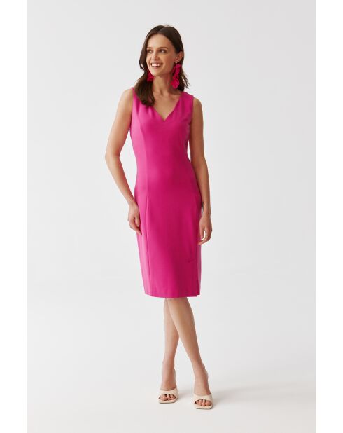 Haga fuchsia gebreide jurk