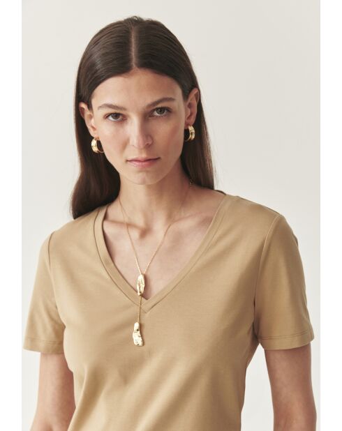 Lisa beigefarbenes T-Shirt