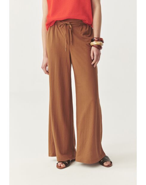 Pantalon tricoté Namaliko camel
