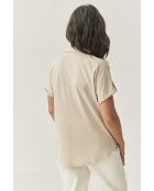 Beigefarbene Melange-Strickbluse Ambrila