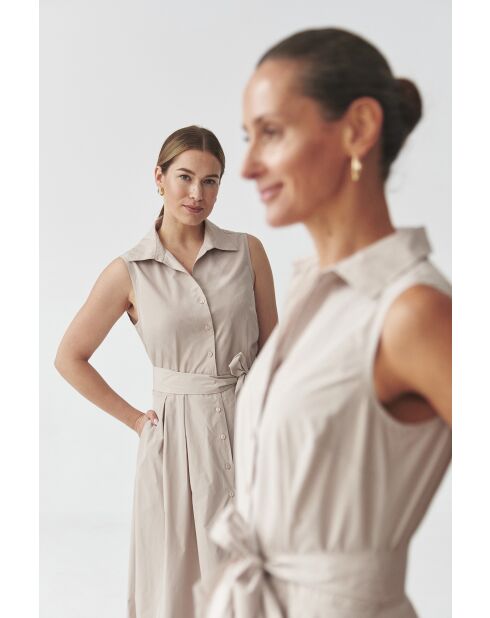 Champagnerbeiges Kleid Nikina