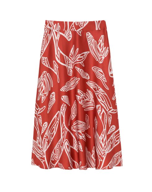 Gonna in satin arancione