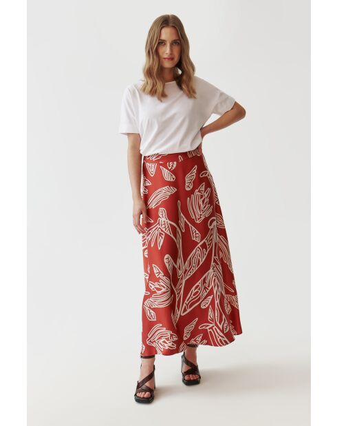 Gonna in satin arancione