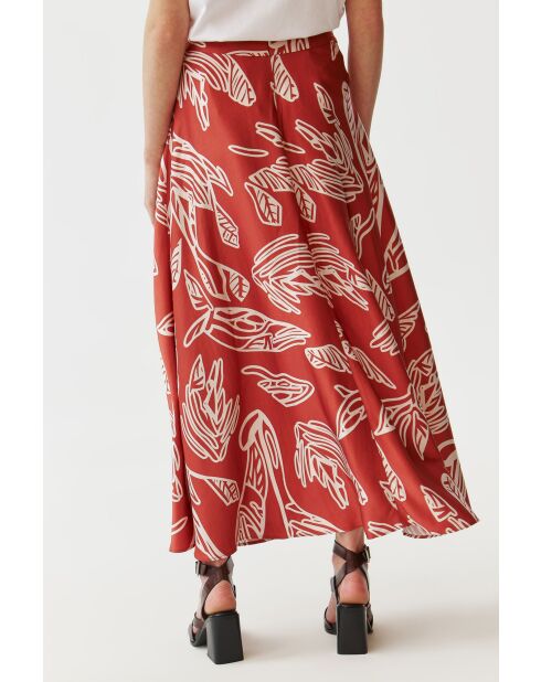 Gonna in satin arancione