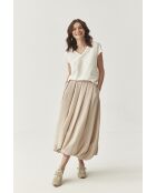Gonna Puloni beige chiaro
