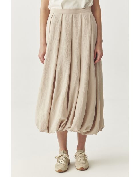 Gonna Puloni beige chiaro