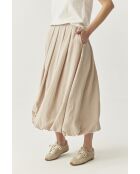 Gonna Puloni beige chiaro