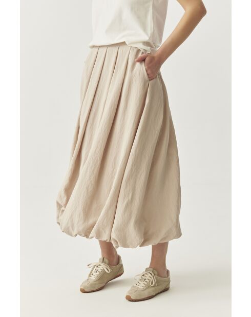 Gonna Puloni beige chiaro