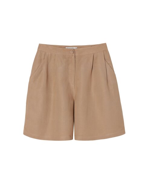 Shorts in tessuto beige Liano