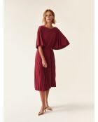 Weinfarbenes Strickkleid Gaja