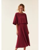 Weinfarbenes Strickkleid Gaja