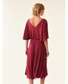 Weinfarbenes Strickkleid Gaja