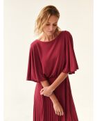 Weinfarbenes Strickkleid Gaja