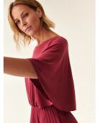 Weinfarbenes Strickkleid Gaja