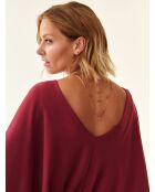 Weinfarbenes Strickkleid Gaja