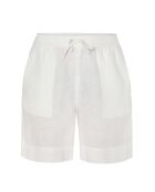 Korte broek van stof Sevilla in gebroken wit