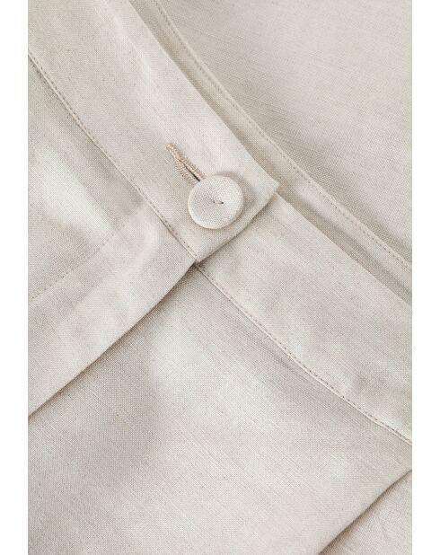 Shorts in tessuto melange beige Liano