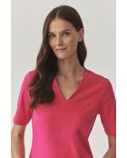 Victa rosafarbene Strickbluse