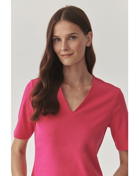 Victa rosafarbene Strickbluse