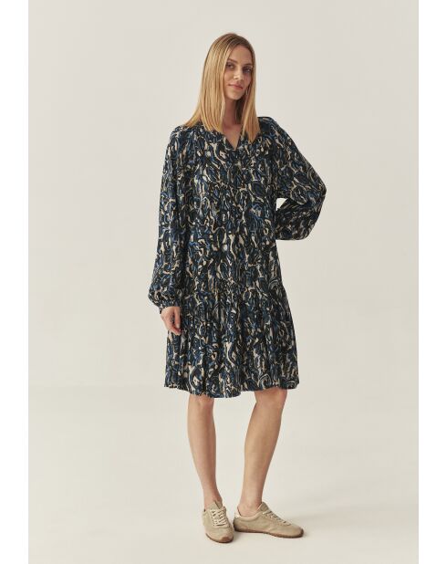 Marineblauwe jurk Tiana