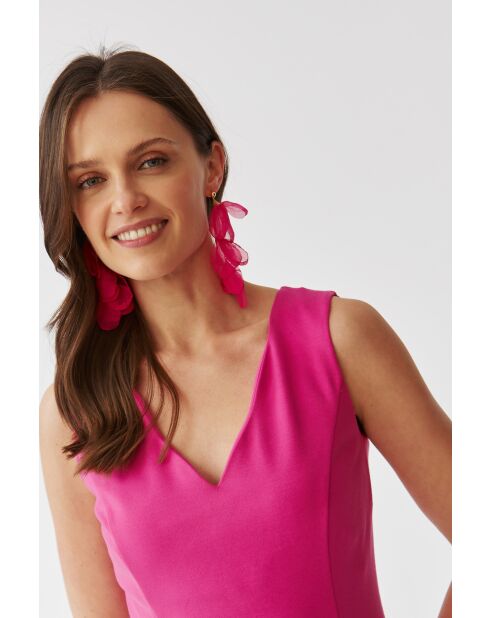 Haga fuchsia gebreide jurk