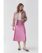 Rosafarbener Satinirock