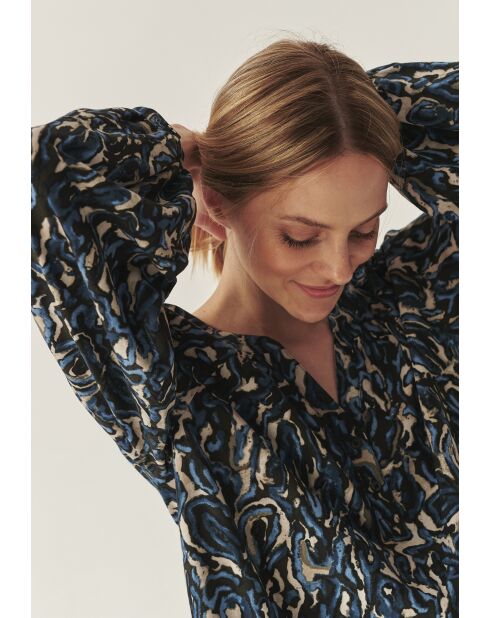 Marineblauwe jurk Tiana