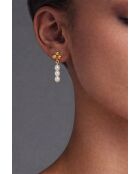 Orecchini Amy placcati in oro con perla bianca coltivata