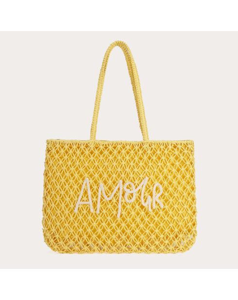 Bolso Maeva amarillo - 48x34x5 cm