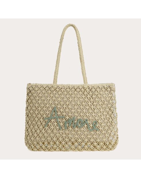 Bolso Naïma con forma de almendra - 48x34x5 cm