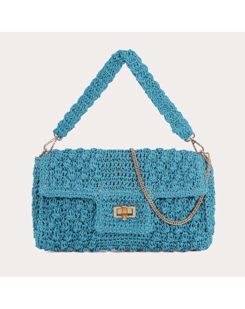 Bolso Salma turquesa - 30x20x7 cm