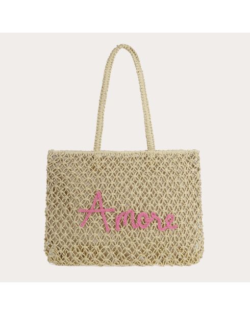 Bolso Naïma rosa - 48x34x5 cm