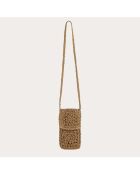 Alizee taupe telefoonhouder - 11x12x1 cm