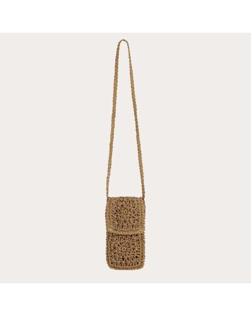 Alizee taupe telefoonhouder - 11x12x1 cm