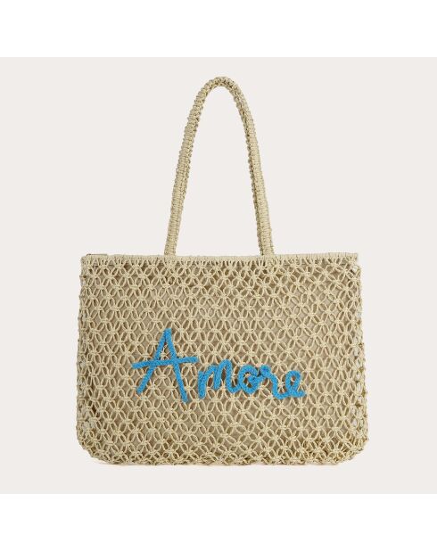 Bolso Naïma turquesa - 48x34x5 cm