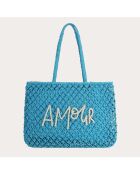 Bolso Maeva turquesa - 48x34x5 cm