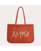 Bolso Maeva coral - 48x34x5 cm