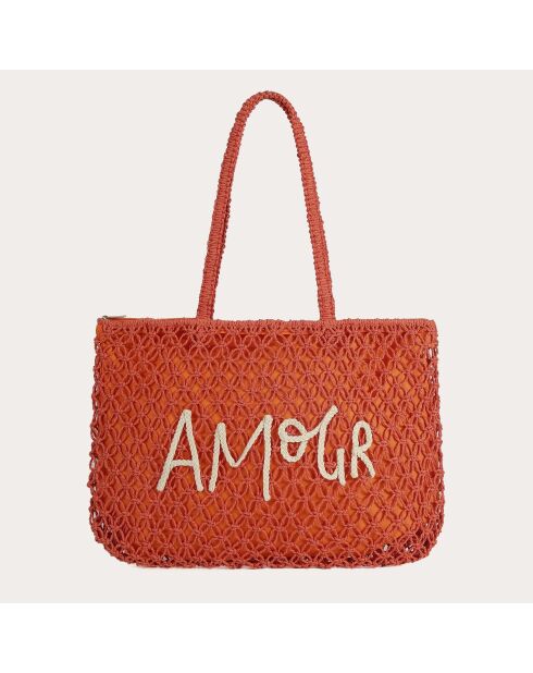 Bolso Maeva coral - 48x34x5 cm