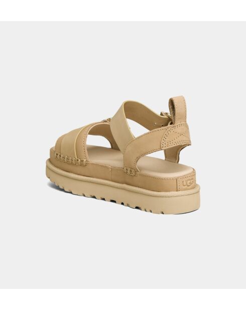 Goldenstar Villa beige Nubukledersandalen