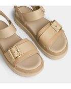 Goldenstar Villa beige nubuck sandalen