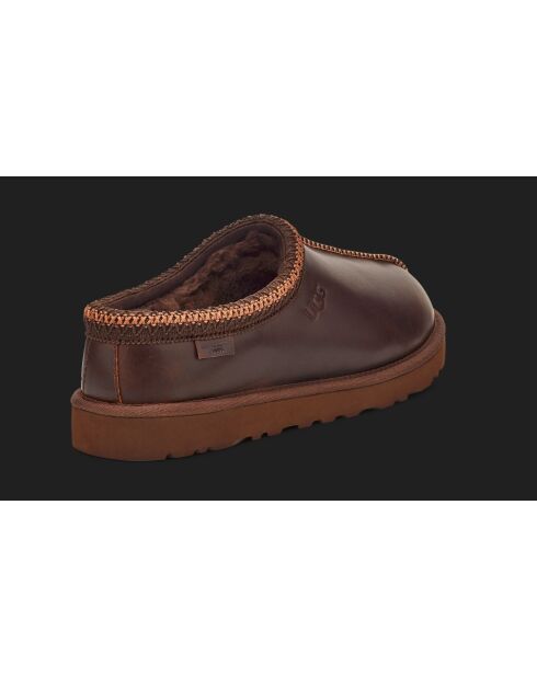 Pantofole Tasman lthr marrone scuro
