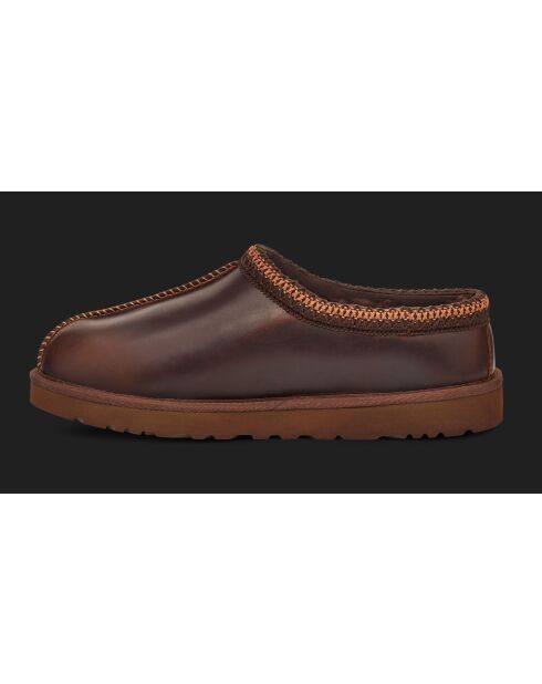 Pantofole Tasman lthr marrone scuro