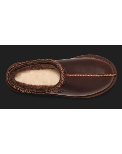 Pantofole Tasman lthr marrone scuro