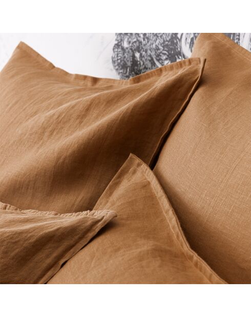 Lenzuolo elasticizzato in lino lavato